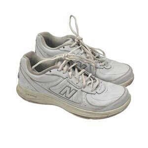 New Balance 557 White Leather Walking Sneakers Sz 9 .5
